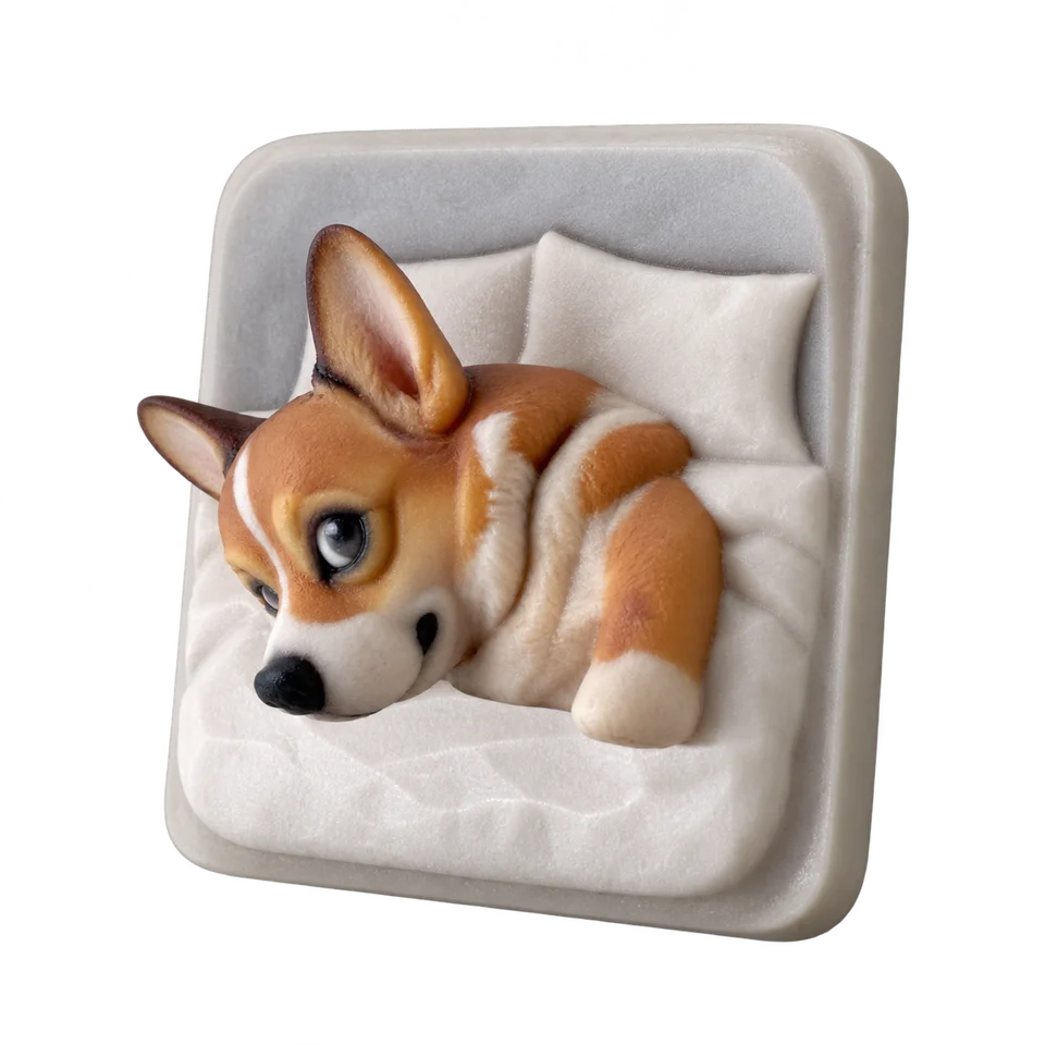 Poptile Magnet corgi concept