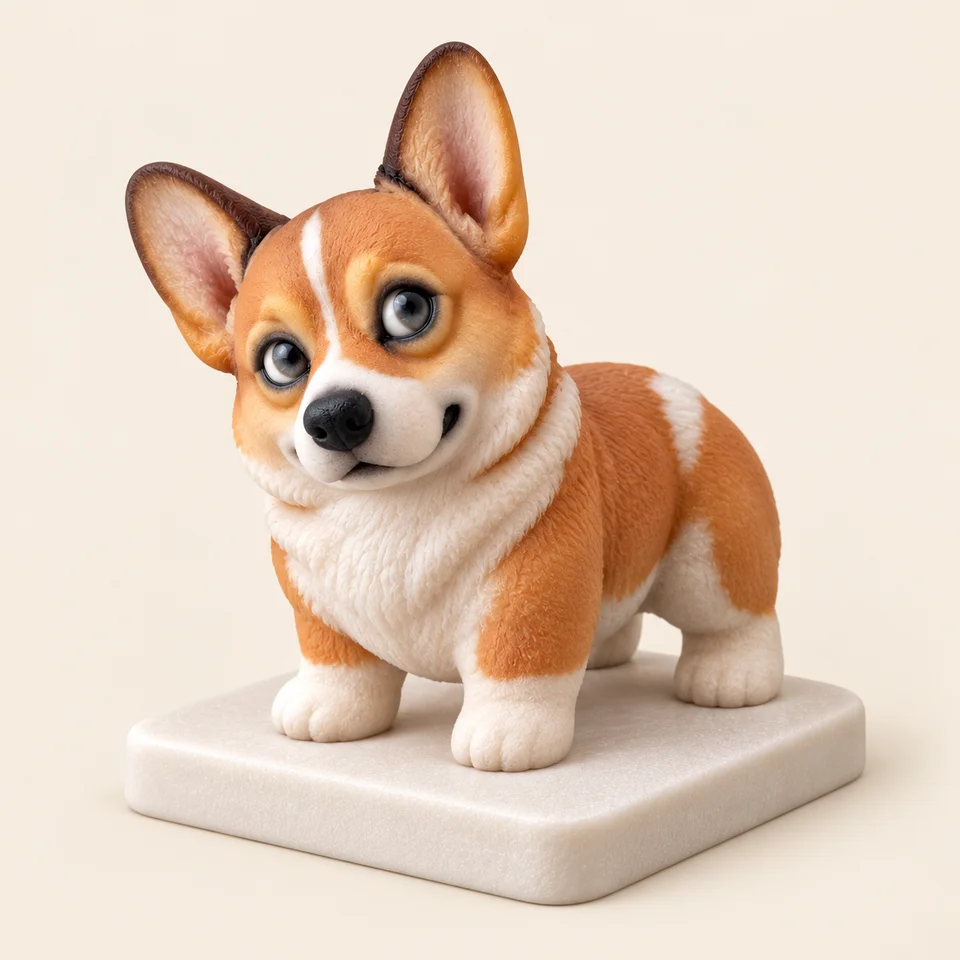 Poptile Figurine corgi concept